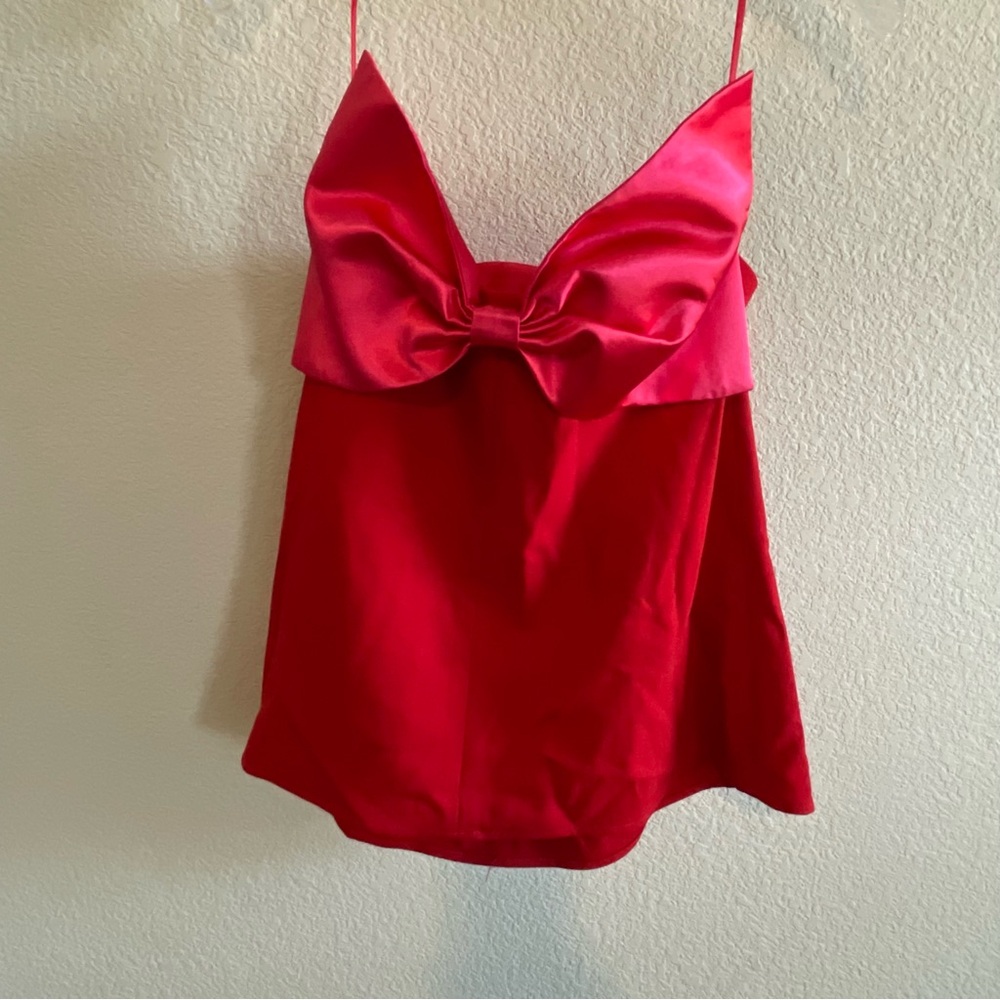 Tuckernuck Strapless Crepe Marin Bow Top